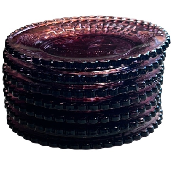 Plymouth Rock Mayflower 1620 Vintage Pairpoint Crystal Nautical Ship Cup Plate - Picture 3 of 3